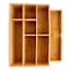 REAL SIMPLE 7-Compartment Bamboo Cosmetic Organizer with Drawer