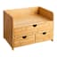 REAL SIMPLE 3-Drawer Bamboo Cosmetic Organizer with Top Tray
