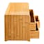 REAL SIMPLE 3-Drawer Bamboo Cosmetic Organizer with Top Tray