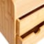 REAL SIMPLE 3-Drawer Bamboo Cosmetic Organizer with Top Tray