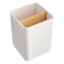 REAL SIMPLE White Pencil Cup with Bamboo