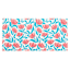 REAL SIMPLE Light Blue Floral Faux Leather Desk Pad, 31x15.5