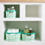 REAL SIMPLE Green Rattan Storage Basket, Large