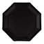 16-Count Black Octagonal Paper Plates, 10"