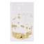 4-Count Clear Drink Pouches wit Gold Confetti