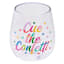2-Count Cue Confetti Plastic Wine Glass Set