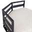 Soho Black Steel Patio Corner Chair