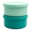 REAL SIMPLE 4-Piece Tonal Green Silicone Round Storage Set