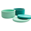 REAL SIMPLE 4-Piece Tonal Green Silicone Round Storage Set
