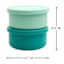REAL SIMPLE 4-Piece Tonal Green Silicone Round Storage Set