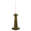Olive Green Ceramic Taper Candle Holder, 10.5"