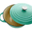 REAL SIMPLE Green Enameled Cast Iron Dutch Oven, 5qt