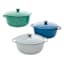 REAL SIMPLE Green Enameled Cast Iron Dutch Oven, 5qt