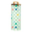 REAL SIMPLE Green Check Print Glass Canister with Acacia Lid, 62oz