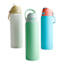 REAL SIMPLE White Stainless Steel Dual Flip Straw Lid Water Bottle, 32oz
