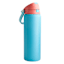 REAL SIMPLE Blue Stainless Steel Dual Flip Straw Lid Water Bottle, 32oz