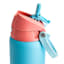 REAL SIMPLE Blue Stainless Steel Dual Flip Straw Lid Water Bottle, 32oz