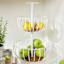REAL SIMPLE 2-Tier White Metal Wire Fruit Basket