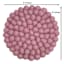Pink Round Felt Pom Pom Trivet, 8"