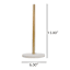 Marble & Gold Metal Paper Towel Holder, 13x6
