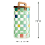 REAL SIMPLE Green Check Print Glass Canister with Acacia Lid, 34oz