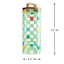 REAL SIMPLE Green Check Print Glass Canister with Acacia Lid, 45oz