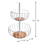 REAL SIMPLE 2-Tier White Metal Wire Fruit Basket