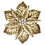 Gold Metal Poinsettia Wall Decor, 18"