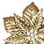 Gold Metal Poinsettia Wall Decor, 18"