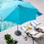 Turquoise Crank & Tilt Round Patio Umbrella, 7.5'