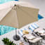 Tan Crank & Tilt Round Patio Umbrella, 9'