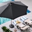 Black Crank & Tilt Round Patio Umbrella, 9'