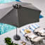 Grey Crank & Tilt Round Patio Umbrella, 9'