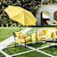 Yellow Crank & Tilt Round Patio Umbrella, 9'