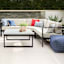 2-Piece Soho Black Steel Patio Sofa