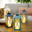 Found & Fable LED Teal Lantern, 12"