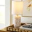 Tan with White PatternMini Table Lamp with Shade, 12.5"