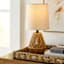 Found & Fable Natural Rope Braided Mini Table Lamp with Shade, 12"