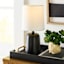 Crosby St. Black Metal Lamp with Shade, 12"