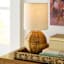 Honeybloom Woven Seagrass Mini Table Lamp with Shade, 13"