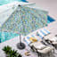 Calista Turquoise Crank & Tilt Round Patio Umbrella, 9'
