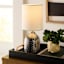 Found & Fable Hammered Silver Mini Table Lamp with Shade, 12"