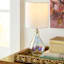 Iridescent Glass Mini Table Lamp with Shade,12"
