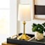 Gold Metal Stick Mini Table Lamp with Shade, 13"