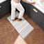 Honeybloom Cook N' Comfort Light Blue & Ivory Striped Anti-Fatigue Kitchen Mat, 20x39