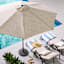 Found & Fable Tonal Talia Leaf Crank & Tilt Round Patio Umbrella, 9'