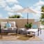 Found & Fable Tonal Talia Leaf Crank & Tilt Round Patio Umbrella, 9'