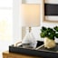 Clear Glass Ribbed Mini Table Lamp with Shade, 12"