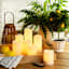 7-Pack Ivory All Weather LED Pillar Candles, 3x4/3x5/3x6/3x8