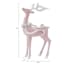 Pink & Gold Deer, 16"